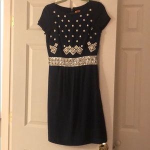Tory Burch Short Sleeve Embellished Shift